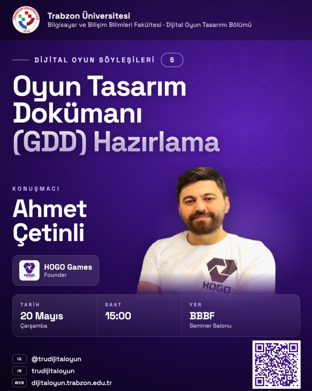 Söyleşi 5: Oyun Tasarım Dokümanı (GDD) Hazırlama — Ahmet Çetinli